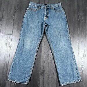 VINTAGE Anchor Blue Jeans Mens‎ 33x32 Blue Easy Loose Skater Grunge 90s Y2K '